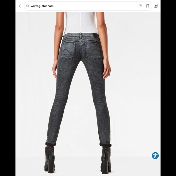 NEW G-Star Gray Irregularly Dyed Jeans - Picture 2 of 8